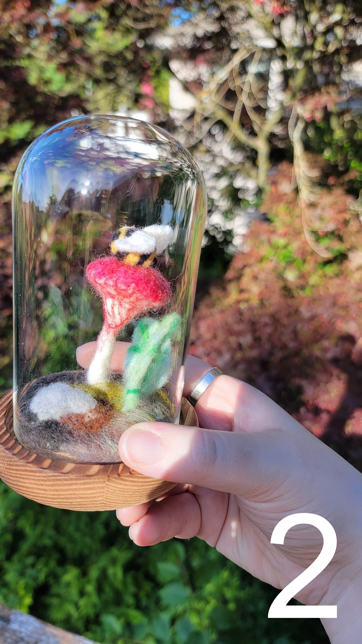 Sunrise felt terrariums