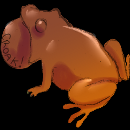 Translucent Croaking Frog Sticker