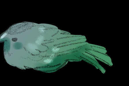 Translucent Blue Bird Sticker