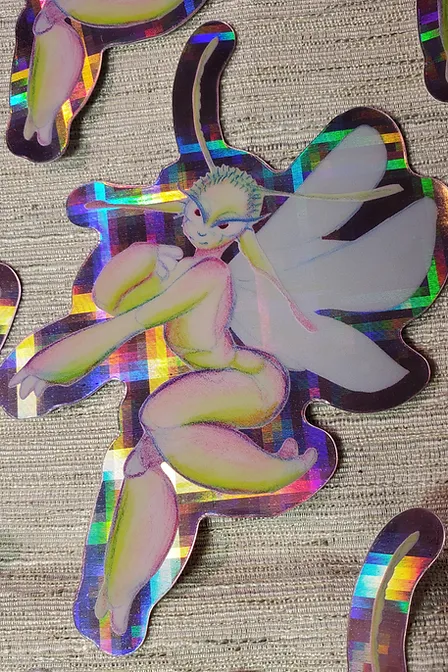 Spinner Sparkly Fairy Sticker