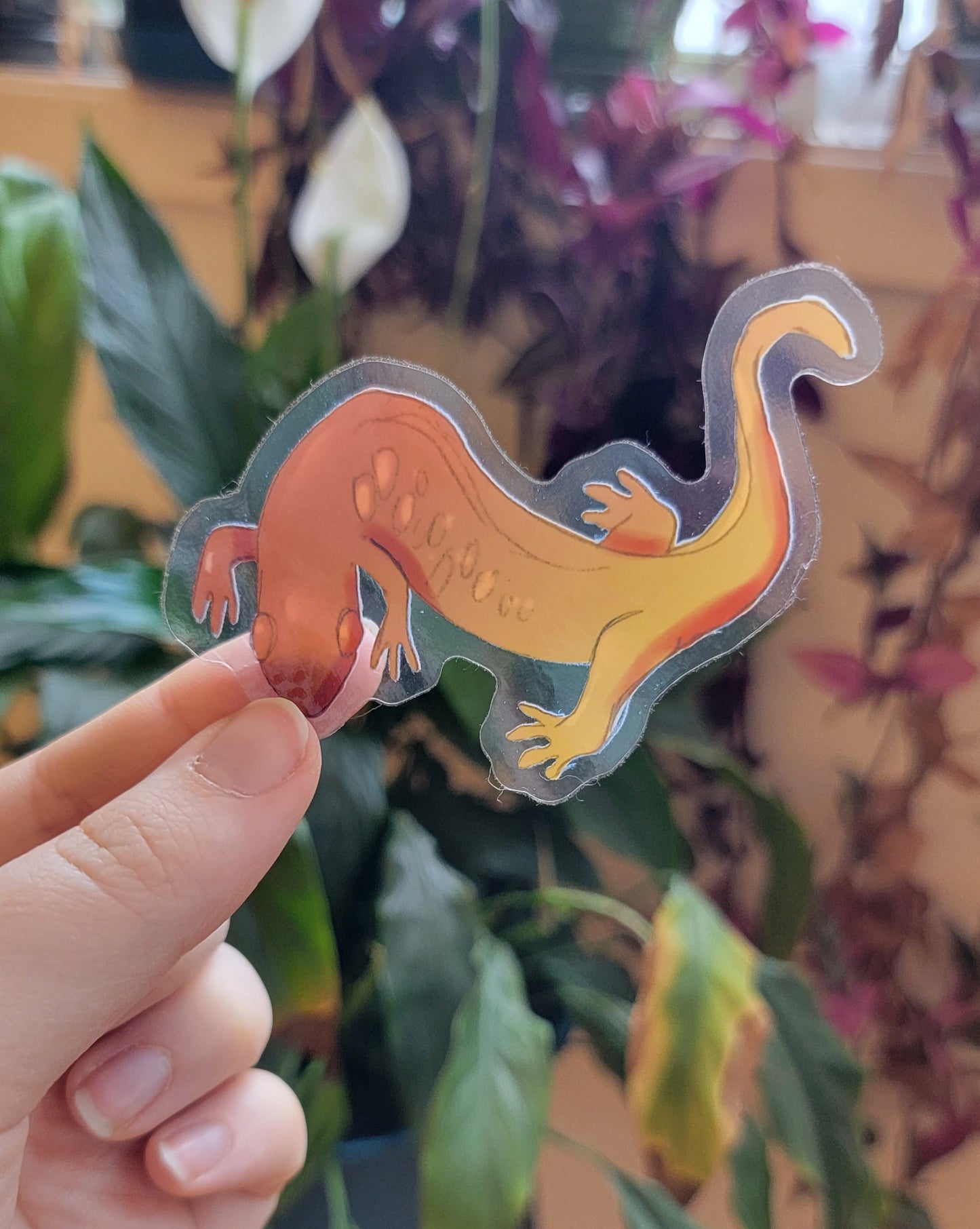 Translucent Brown Lizard Sticker