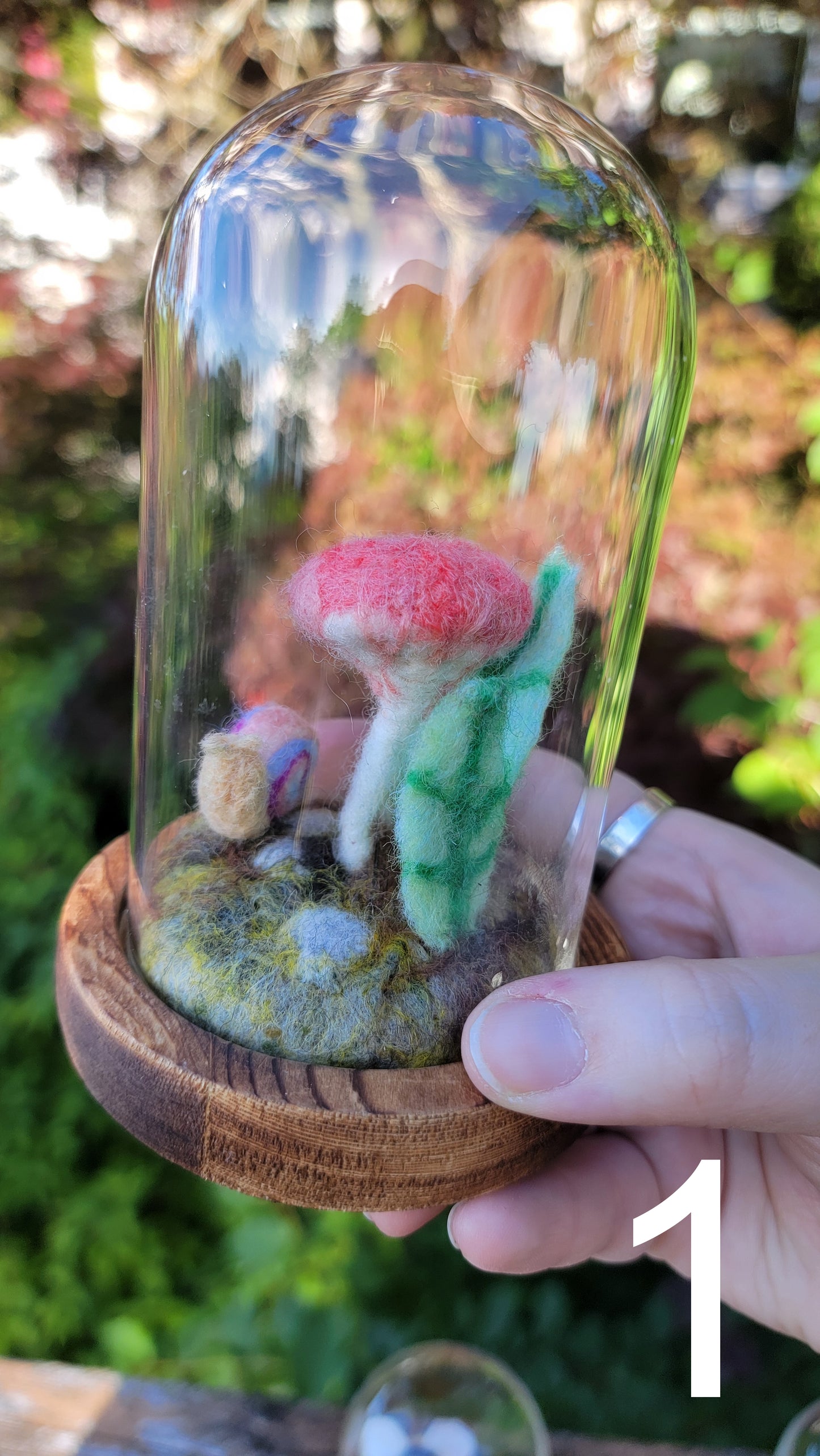 Sunrise felt terrariums