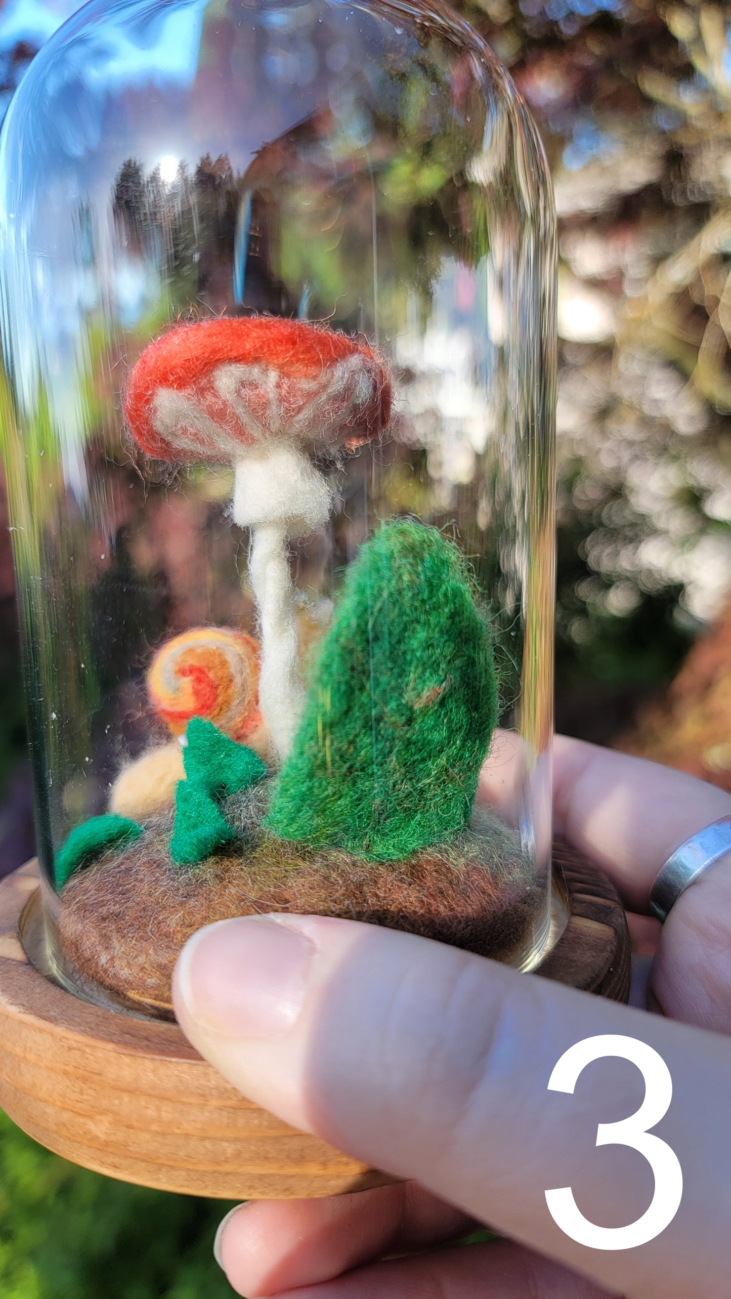 Sunrise felt terrariums