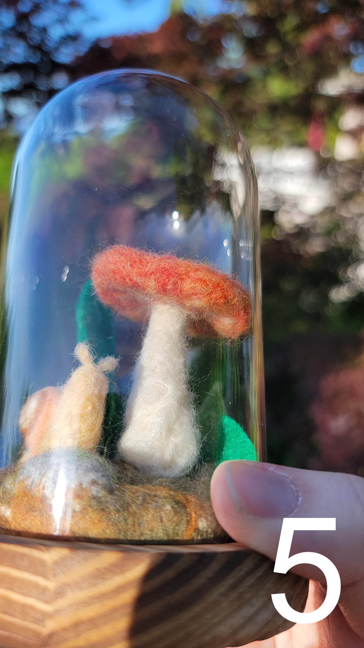 Sunrise felt terrariums