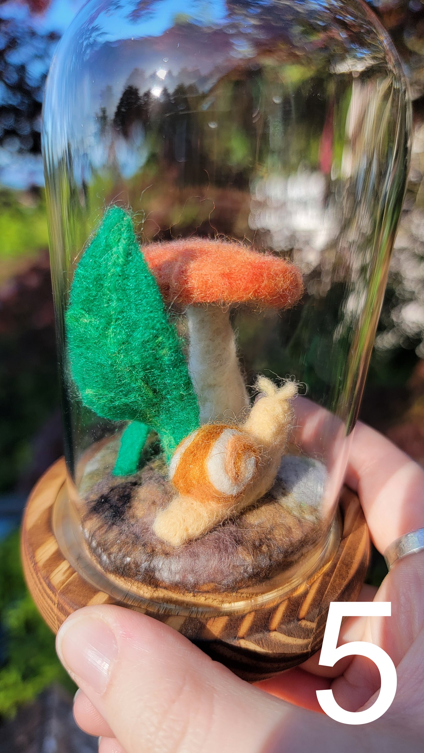 Sunrise felt terrariums