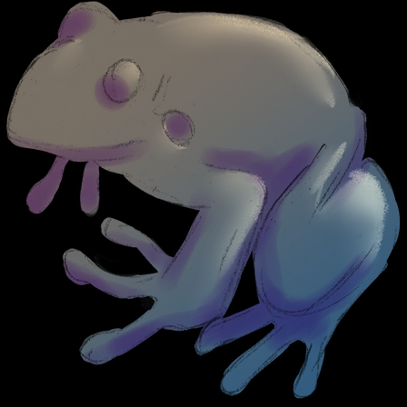 Translucent Gray Toad Sticker